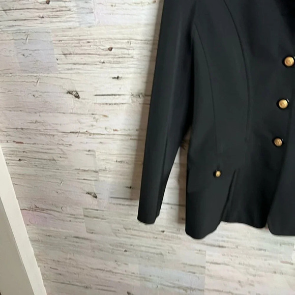 Monki bright black gold button blazer size 36 - Picture 2 of 10